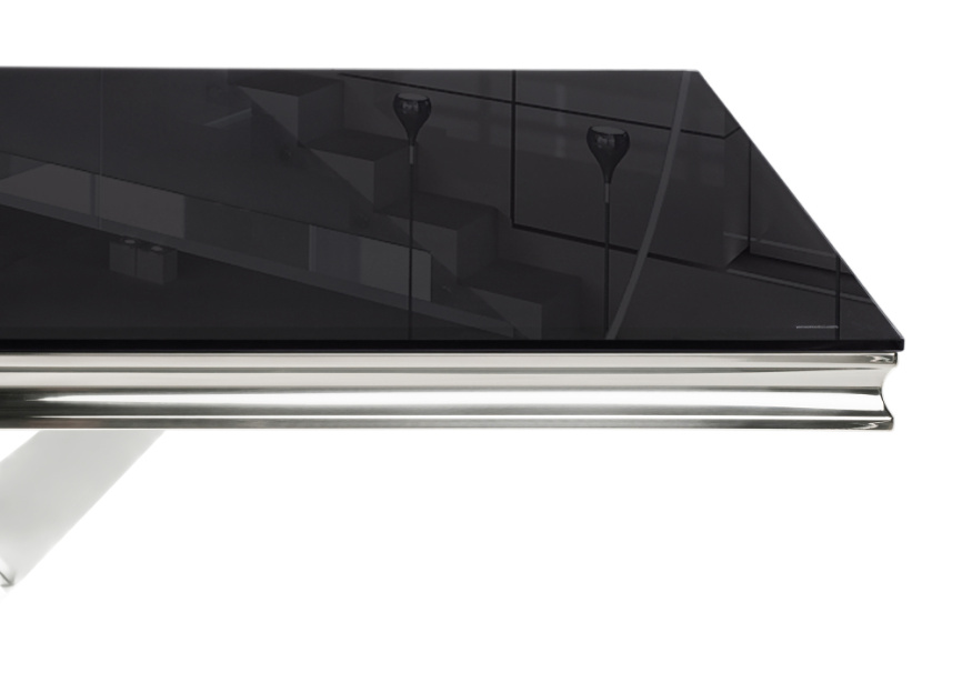 Стол стеклянный Levon 200x100x75 black фото 5