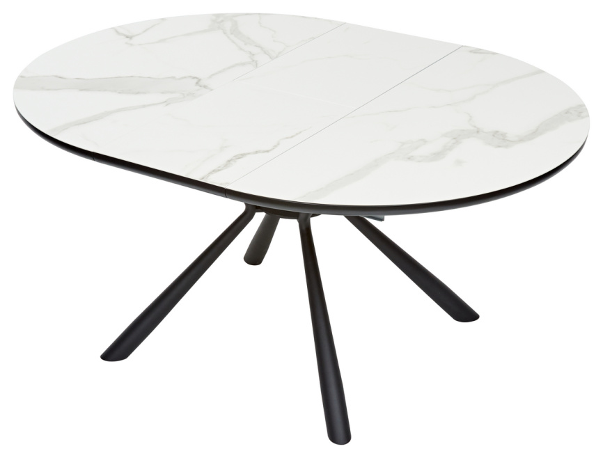 Стол VOLAND BIANCO TL-45 испанская керамика/ BLACK "белый мрамор" М-City фото 5