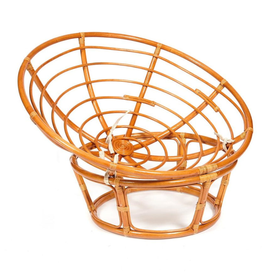 Кресло PAPASAN/ПАПАСАН 23/01 W  /с подушкой/ диаметр подушки 125 см, 115х101х104 см, Cognac (коньяк) фото 5