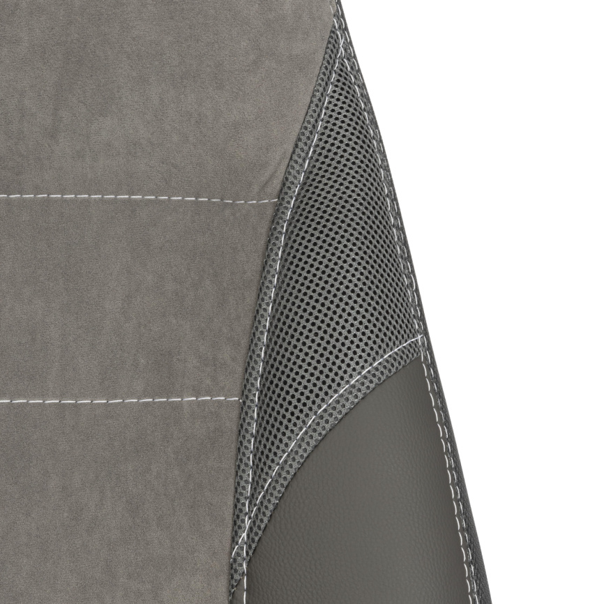 Кресло Интер/Inter (24) кож/зам/флок/ткань, серый/металлик, C-36/29/TW-12 фото 12