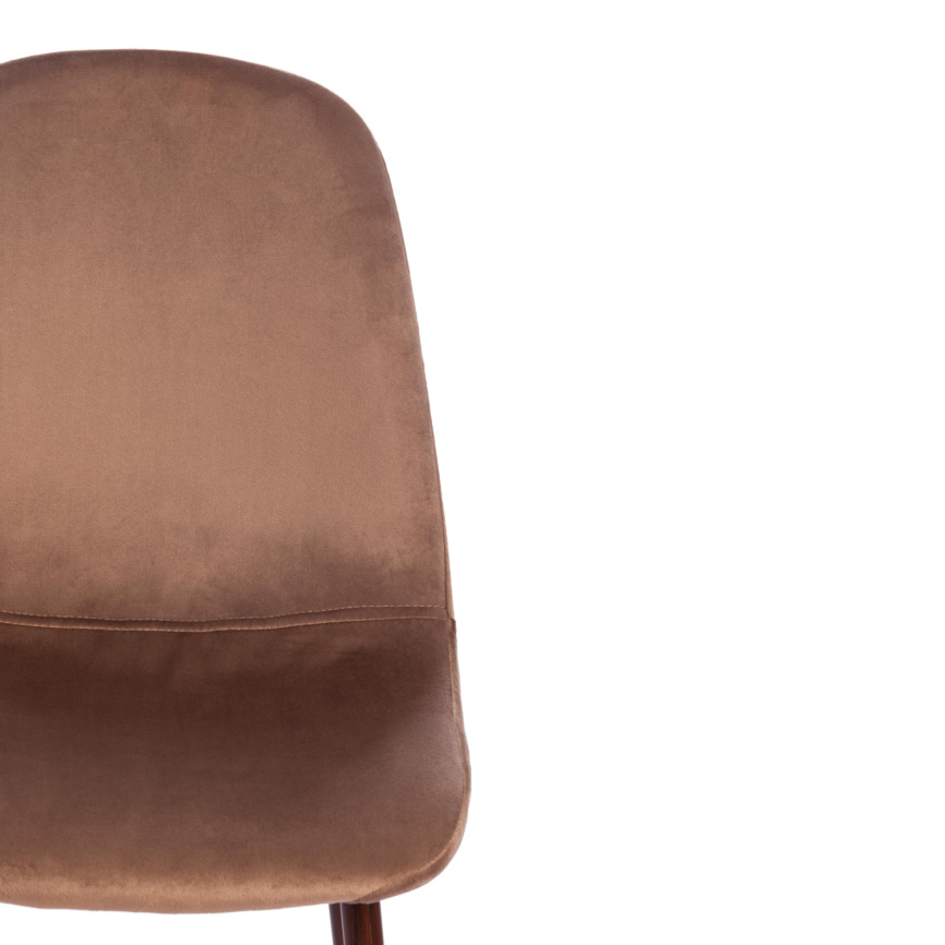 Стул BREEZE (mod. 4724) Велюр/металл , 44 х 53 х 87 см, Brown (коричневый) HLR11 / орех фото 6