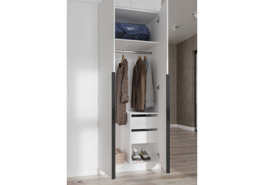 Шкаф Широн 800 белый / белый фото 2