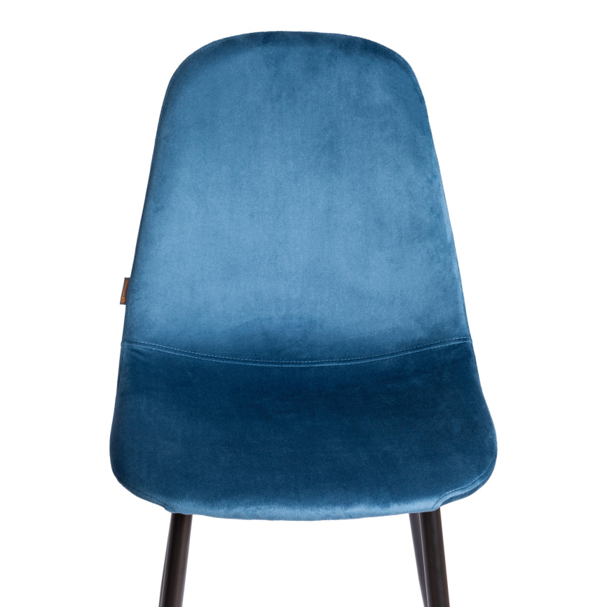 Стул BREEZE (mod. JSC-58) Велюр/металл , 44 х 53 х 86 см, Blue (синий) HLR63 / черный  фото 6