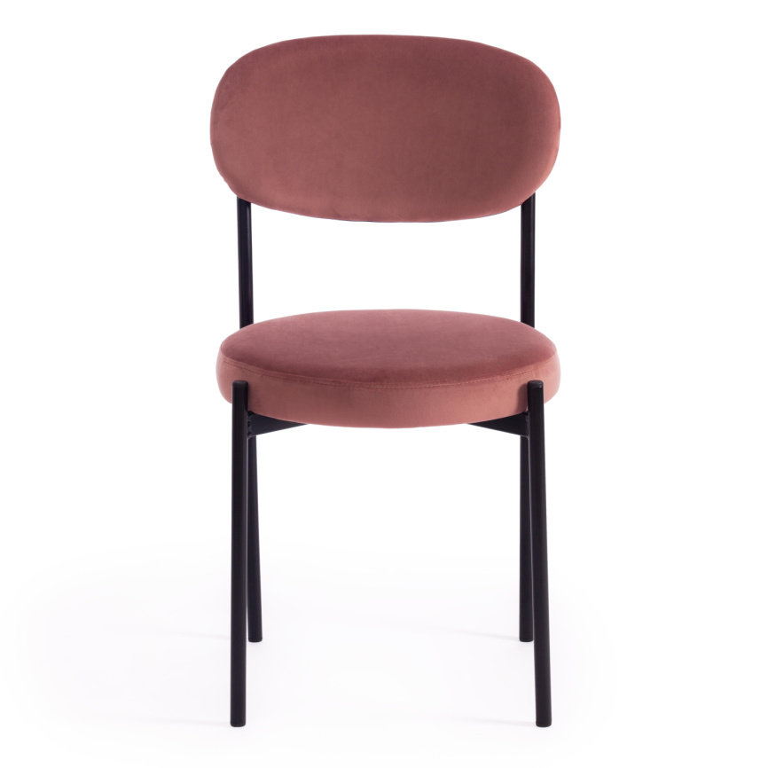 Стул Рево/Revo (мод. 7033) ткань/металл, 47х54х82см, коралловый бархат 15/черный фото 5