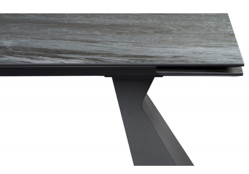Керамический стол Денхольм 240(300)х100х75 mosco nero matt / черный фото 7