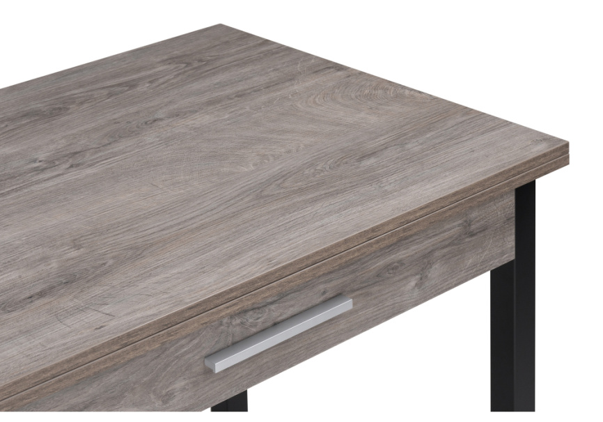 Стол деревянный Ибби 90(128)х64х77 рошелье / черный матовый фото 7