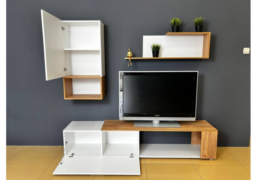 Готовая гостиная Одди белый / дуб золотой фото 3