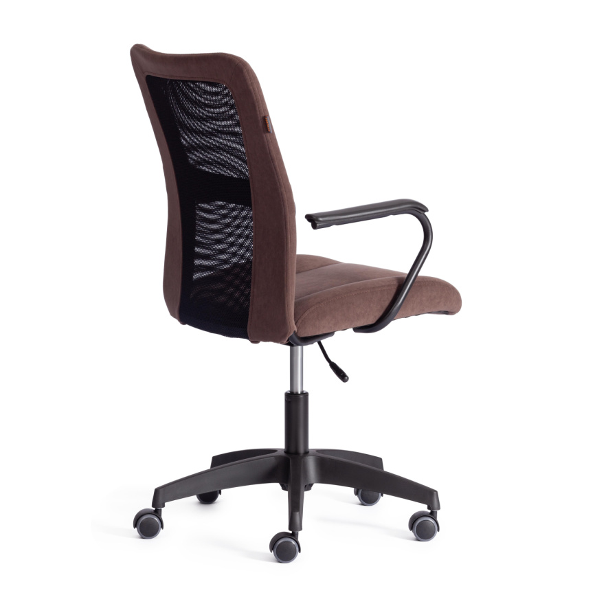 Кресло Стафф/Staff флок/ткань, коричневый/черный, 6/W-11 фото 3