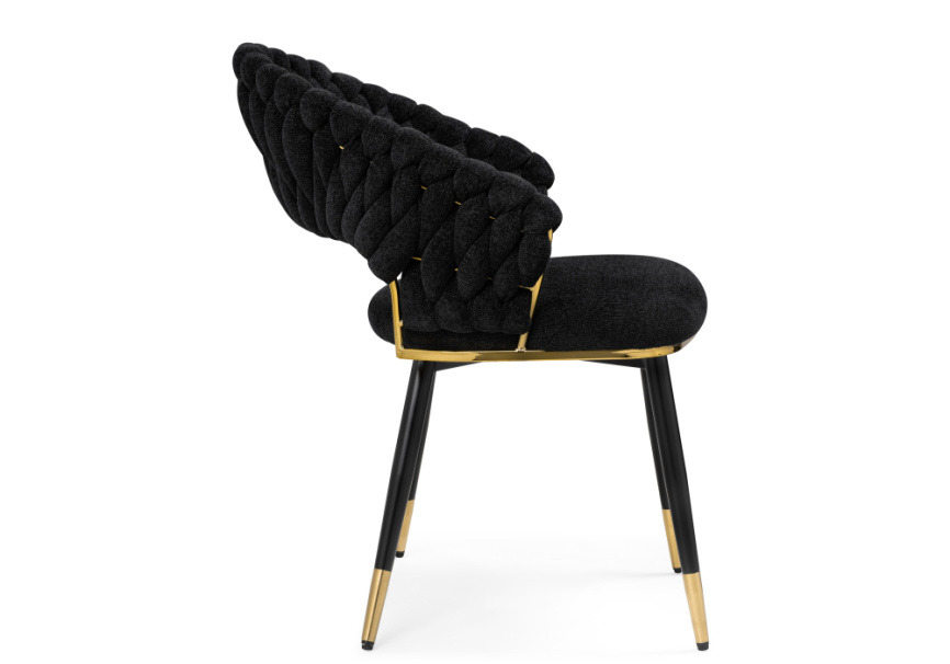 Стул на металлокаркасе Rakel black / gold фото 3