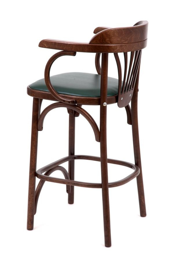 Стул барный 650 Венский мягкий (темный тон, экокожа Зеленая) фото 2