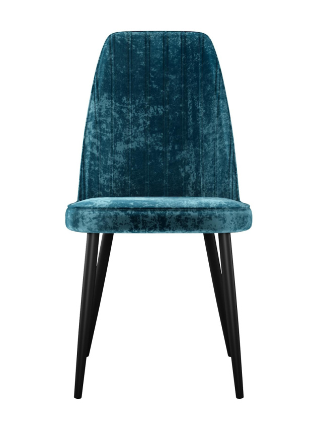 Стул DikLine 326 микровелюр M19 бирюза, ножки черные фото 4