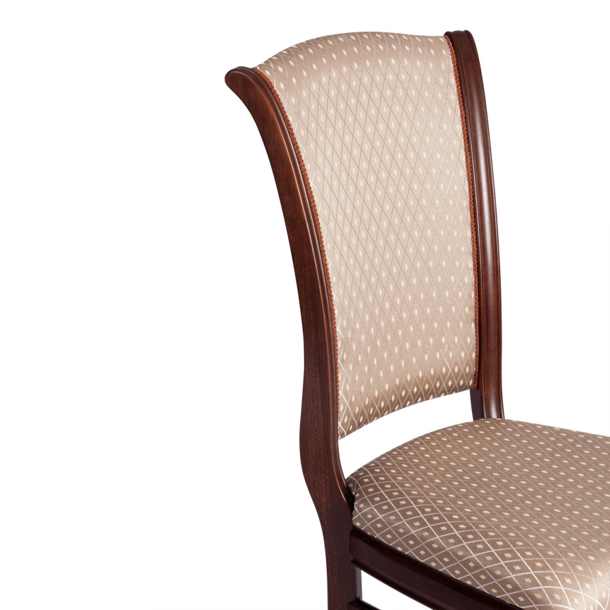 Стул Версаль/Versal (мягкое сиденье) бук, 51х48х106см, темный орех (тобако), жаккард коричневый фото 8