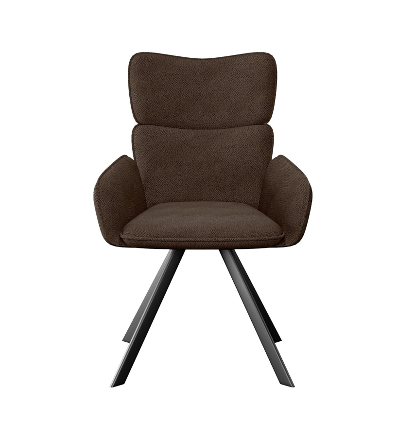 Стул DikLine 501 поворотный SB3 шоколад, ножки черные фото 2