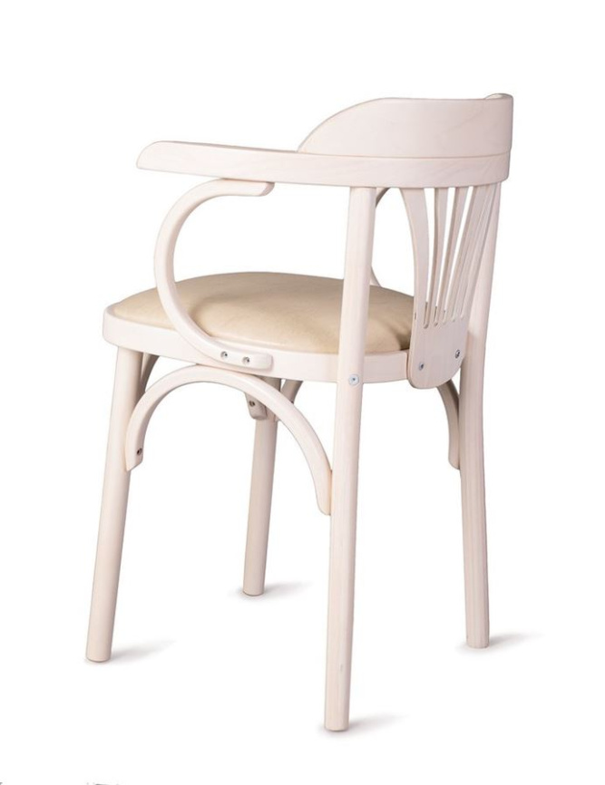 Стул Венский мягкий (беленый дуб, экокожа бежевая) фото 2