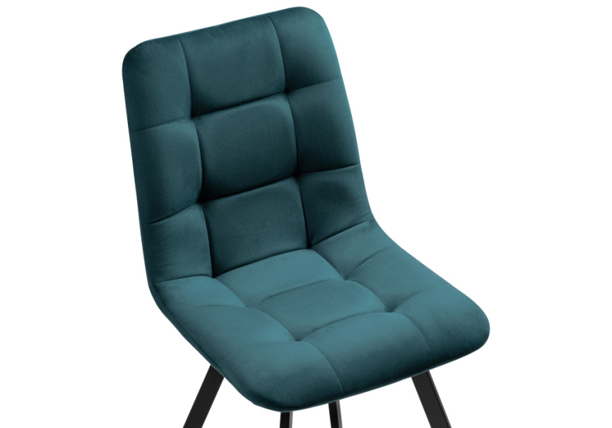 Стул на металлокаркасе Чилли морская волна / черный фото 5