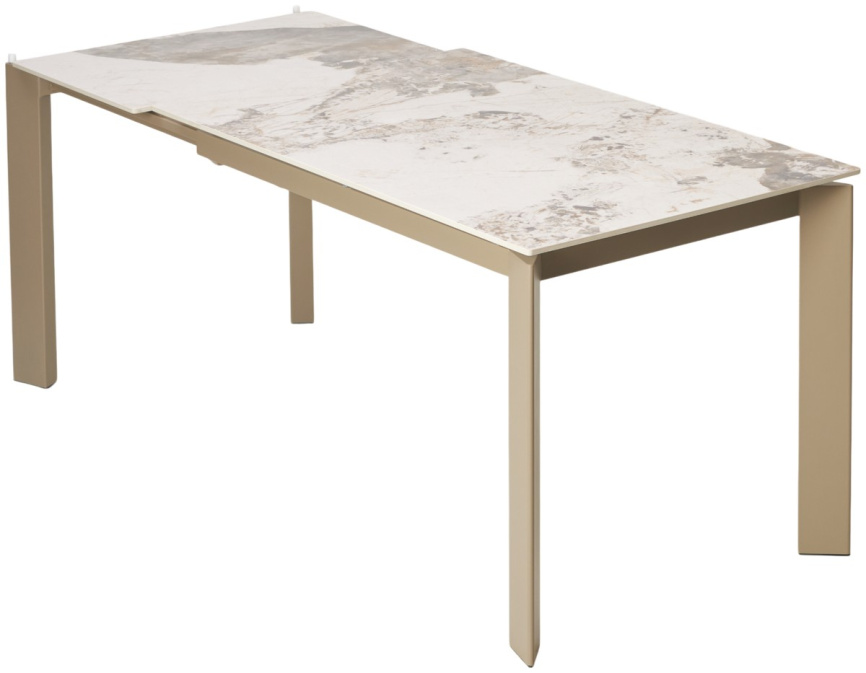 Стол КОРНЕР (CORNER) 120 цвет ПАНДОРА (GLOSS LUXURY PANDORA SOLID CERAMIC) / ТАУПЕ, ®DISAUR фото 10