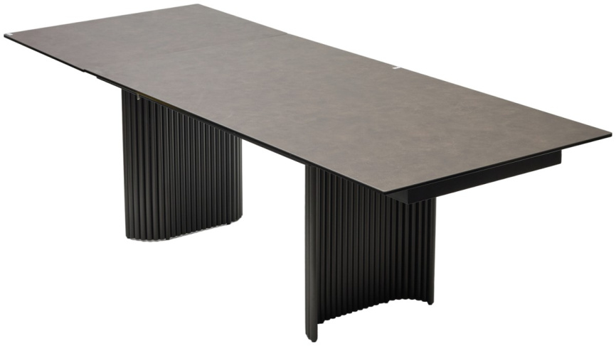 Стол РАГНАР (RAGNAR) 180 цвет 1697 Коричневая кожа / Темно-серый, ®DISAUR фото 16