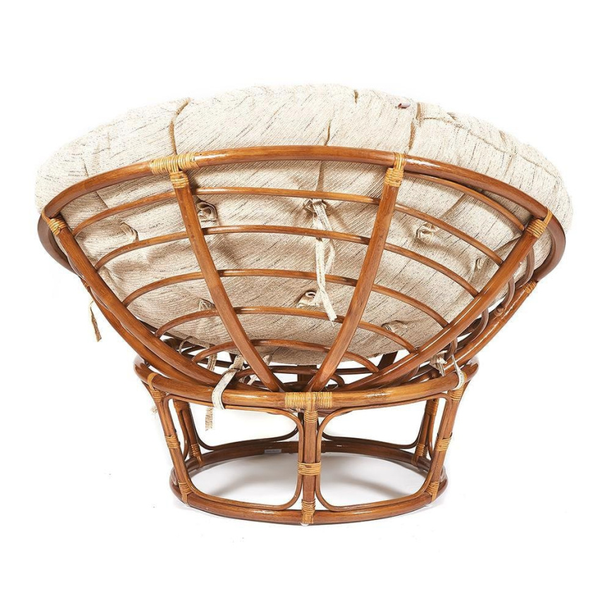 Кресло PAPASAN/ПАПАСАН 23/01 W  /с подушкой/ диаметр подушки 129 см, 115х101х104 см, Pecan (орех), т фото 10