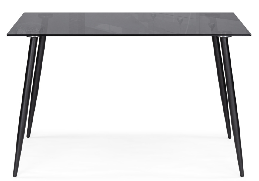 Стол стеклянный Smoke 120х80х75 clear gray / black фото 2