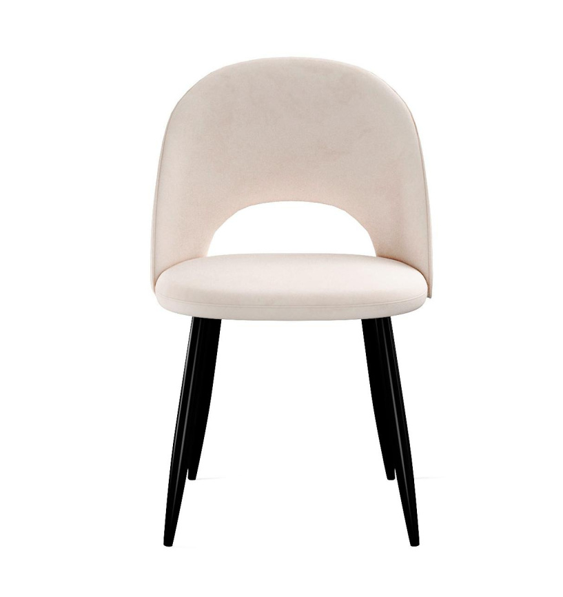 Стул DikLine 283 поворотный C103 крем, ножки черные фото 2