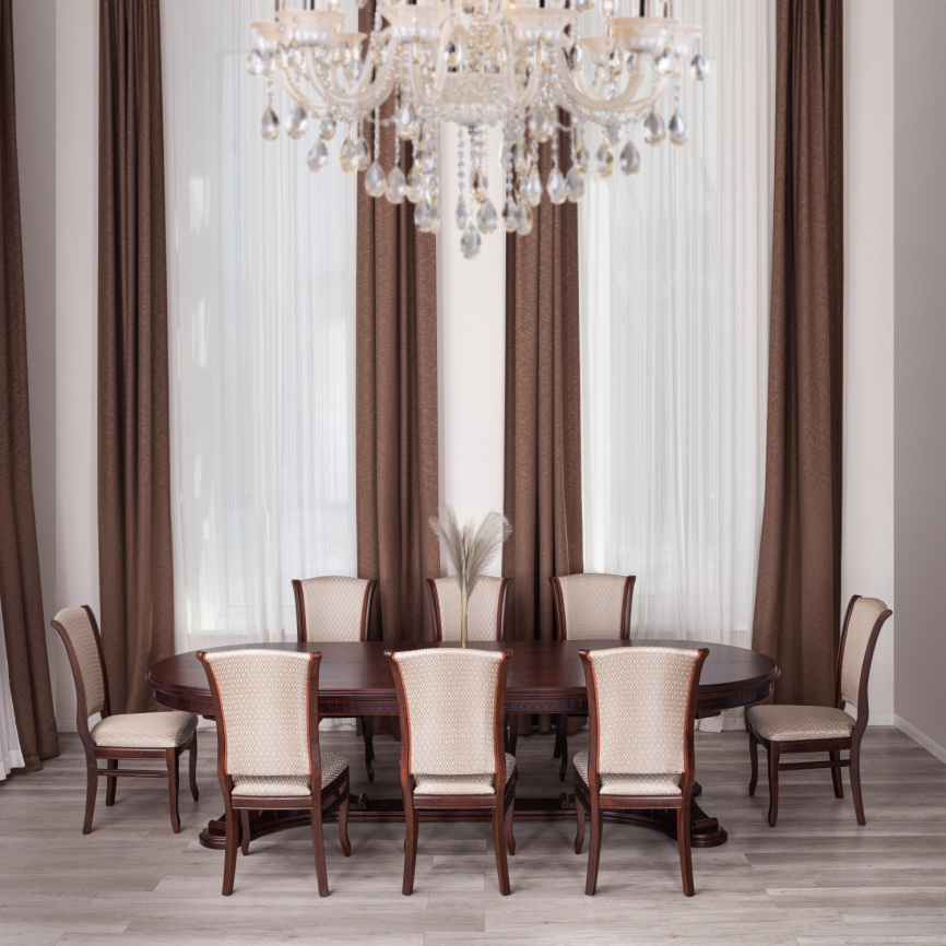 Стул Версаль/Versal (мягкое сиденье) бук, 51х48х106см, темный орех (тобако), жаккард коричневый фото 10