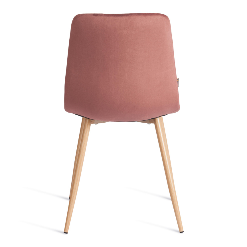 Стул CHILLY (mod. JSC-220) Велюр/металл , 44,5х52,5х88 см, Coral (коралловый) HLR44 / натуральный фото 5