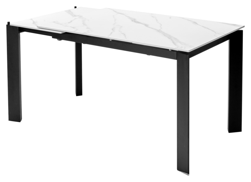 Стол CORNER 120 MATT WHITE MARBLE SOLID CERAMIC / BLACK, ®DISAUR фото 8