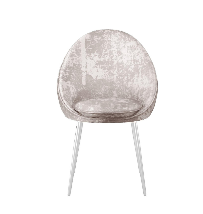 Стул DikLine 234 поворотный, M02 бежевый, ножки белые фото 4