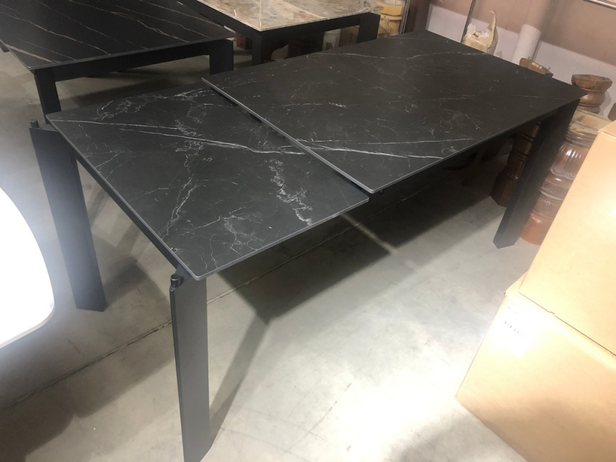 Стол CORNER 120 MATT BLACK MARBLE SOLID CERAMIC / BLACK, ®DISAUR фото 12