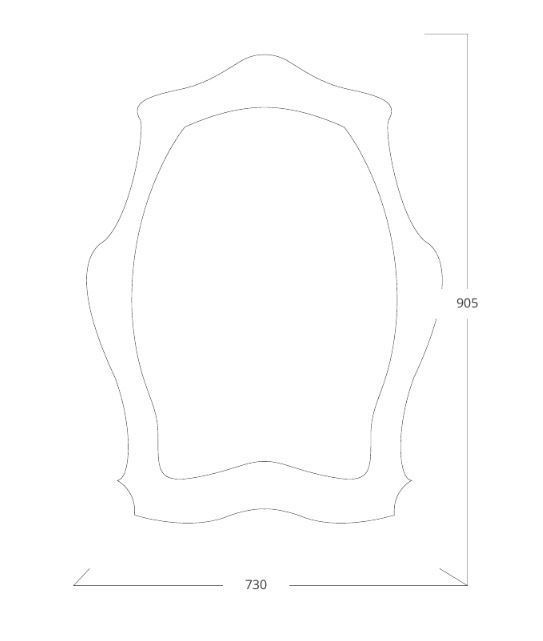 Зеркало Элегия (молочный дуб) Вис фото 3