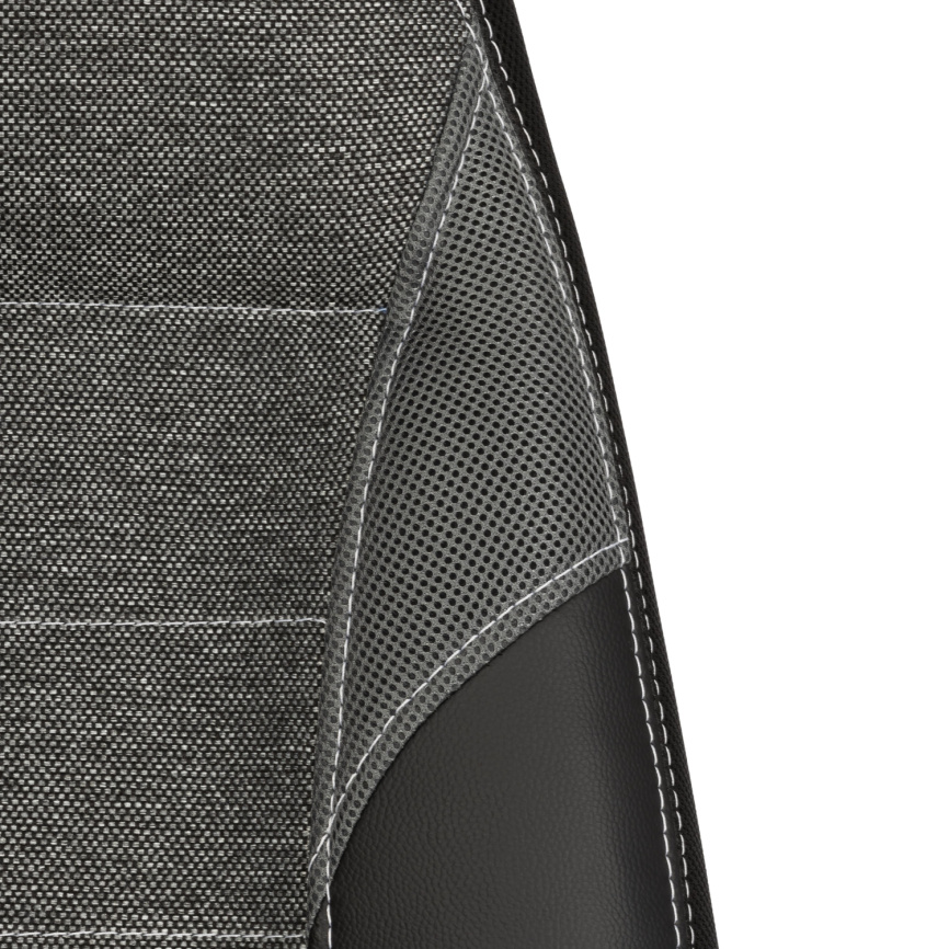 Кресло Интер/Inter (24) кож/зам/ткань, черный/серый, 36-6/207/TW-12/TW-11 фото 6