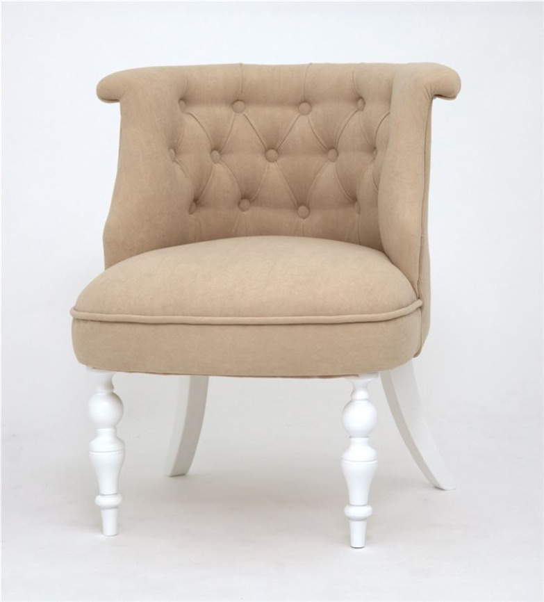 Кресло Бархат (эмаль белая / RS3 - бежевый) фото 2