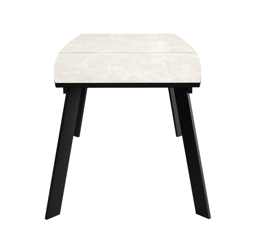 Стол DikLine XL160 хромикс белый/черный / опоры черные фото 6