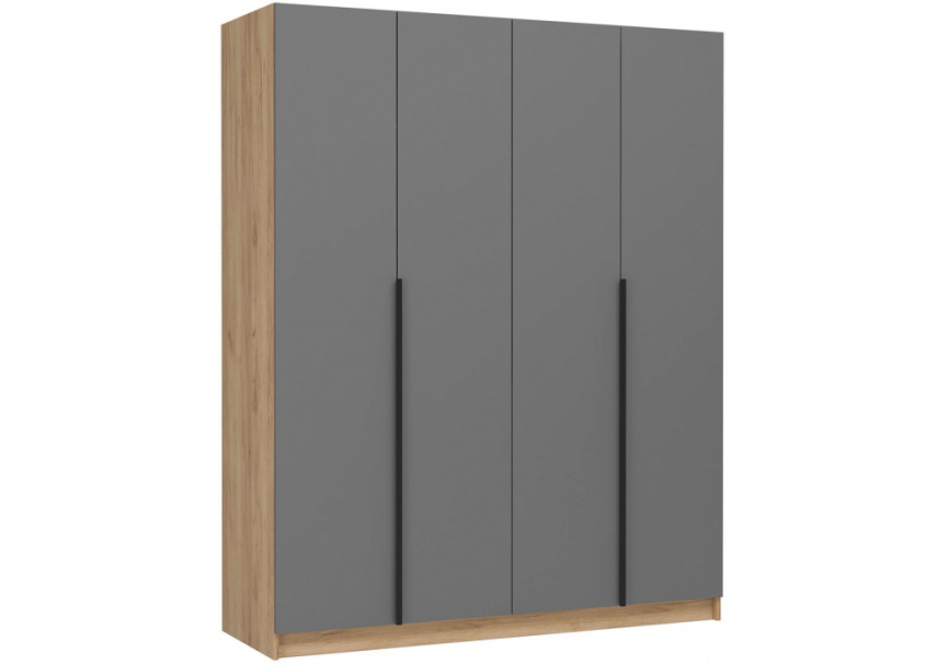 Шкаф Широн 1600 графит серый / дуб крафт золото фото 1