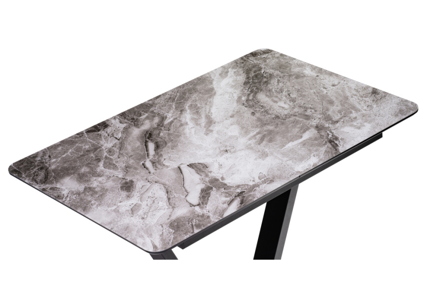Стол стеклянный Бугун мрамор серый / черный фото 5