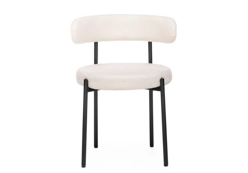 Стул на металлокаркасе Rudi white / black фото 3