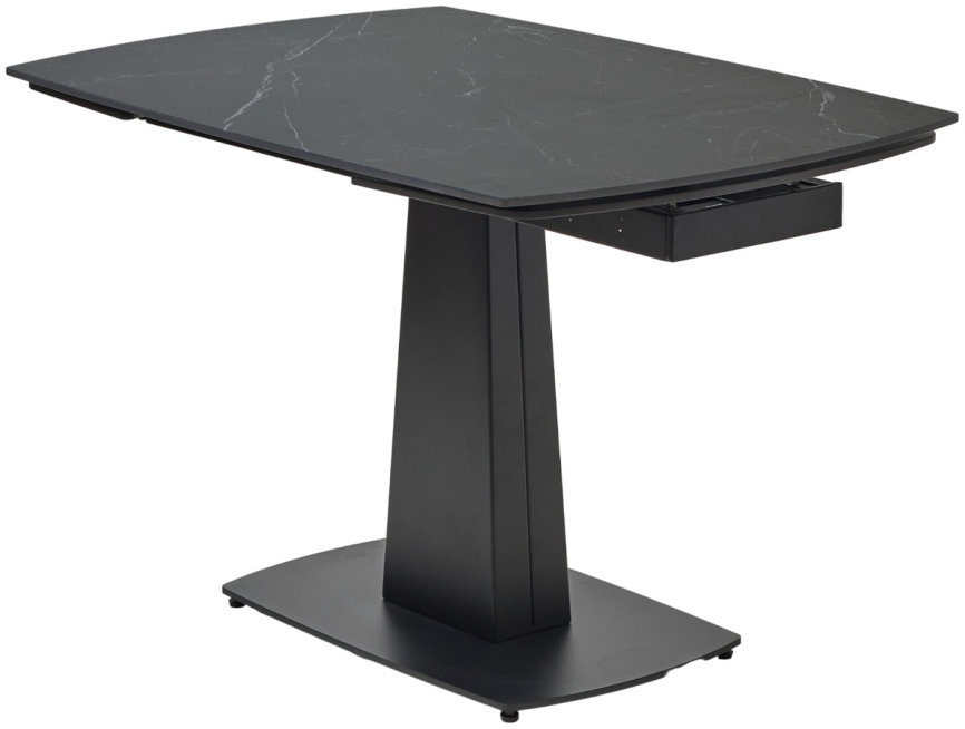 Стол BALDE 140 MATT BLACK MARBLE SOLID CERAMIC / BLACK, ®DISAUR фото 1