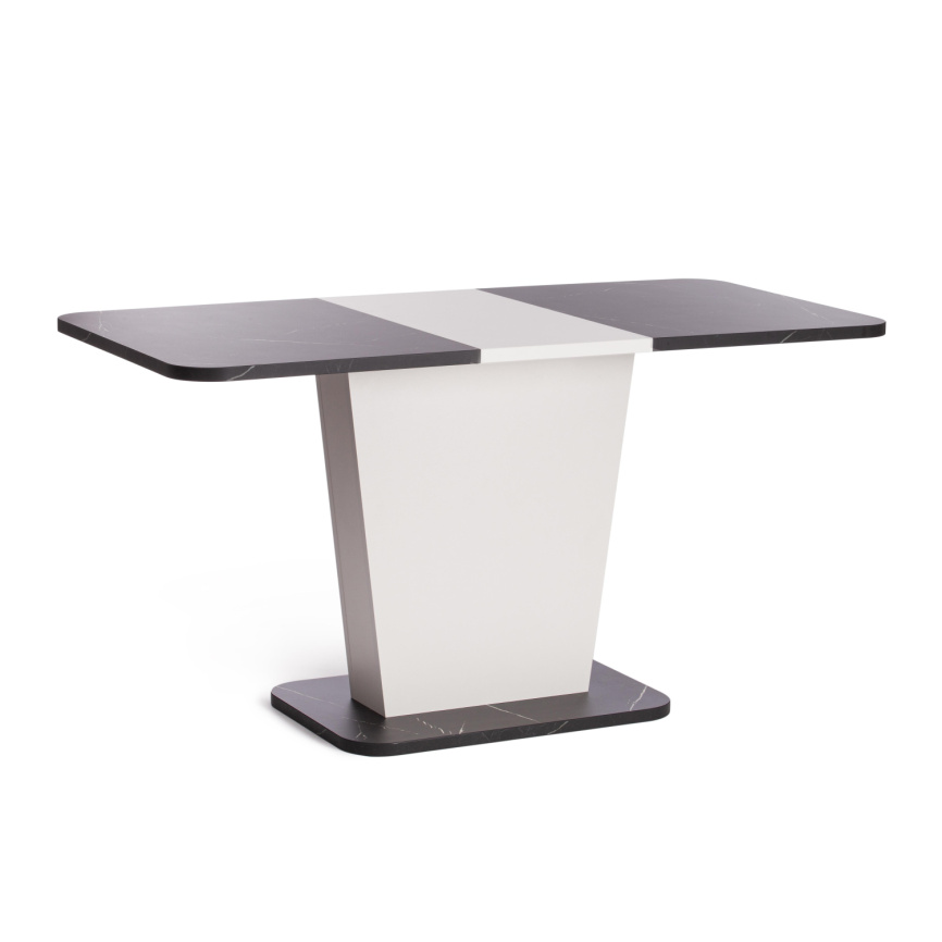 Стол обеденный раздвижной Гент/Gent ЛДСП, 110-145х68,6х75,5см, мрамор блэк роял/белый фото 7