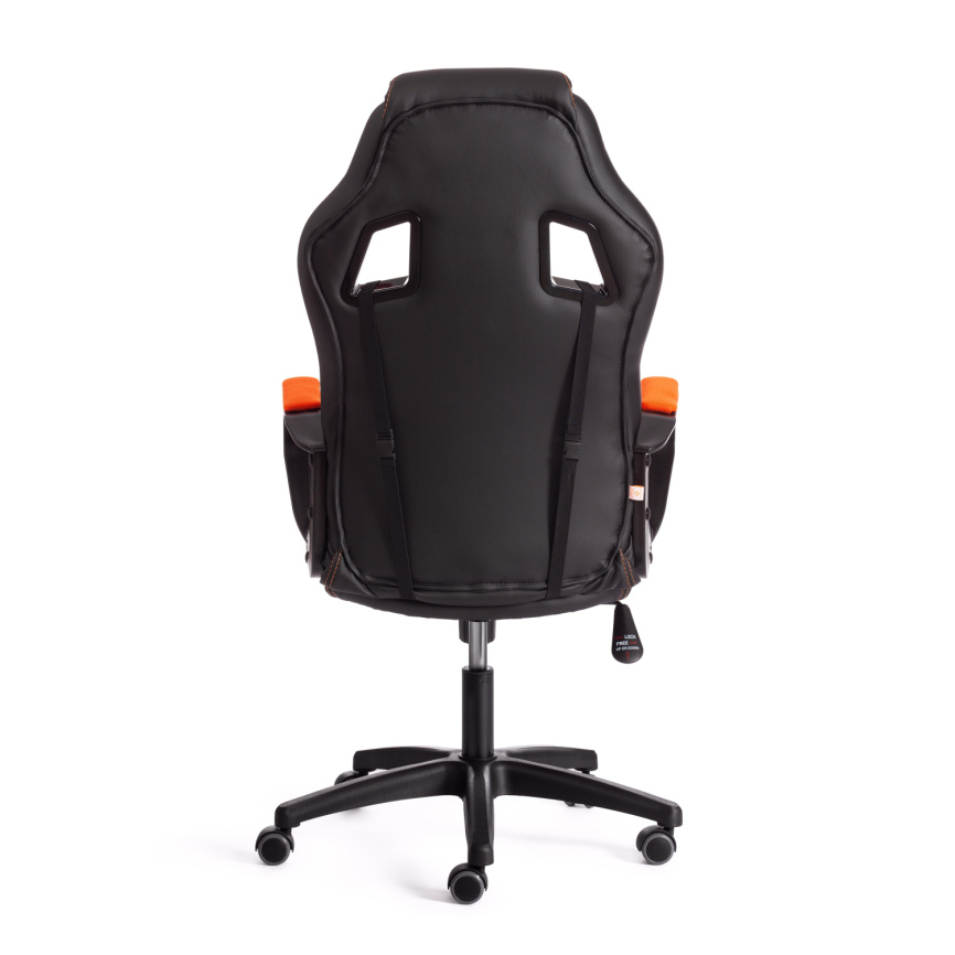 Кресло Драйвер/Driver (22) кож/зам/ткань, черный/оранжевый, 36-6/TW-07 фото 4
