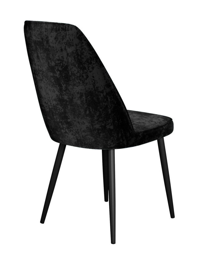 Стул DikLine 326 микровелюр M18 черный, ножки черные фото 4