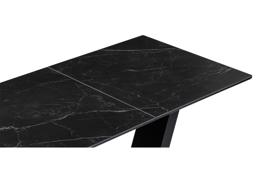 Керамический стол Иматра 140(180)х80х76 черный мрамор / черный фото 7
