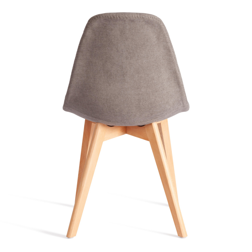Стул Синди Софт/Cindy Soft (мод.C1021F1-1) фактурный велюр/дерево бук, 55х48х83см, серый/натуральный фото 4