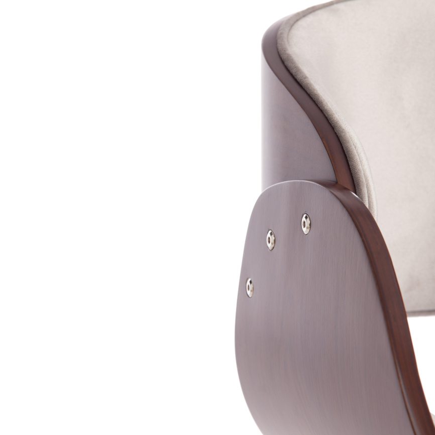 Стул Ландо/Lando (мод.8036) дерево/ткань, 59х53х75см, орех/серый фото 8
