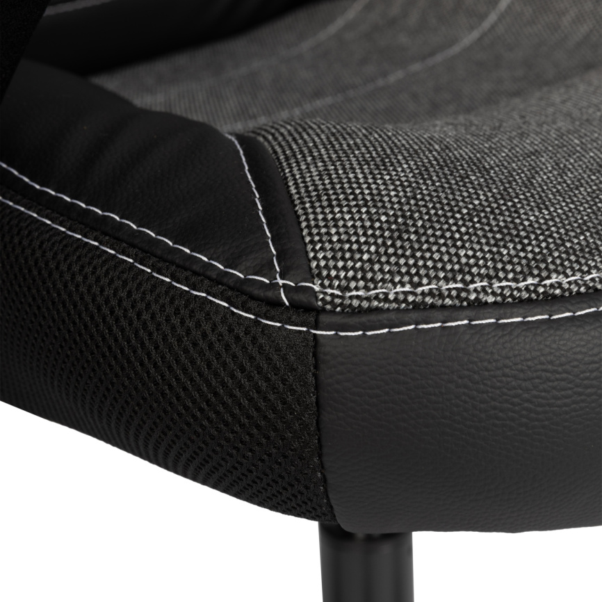 Кресло Интер/Inter (24) кож/зам/ткань, черный/серый, 36-6/207/TW-12/TW-11 фото 3