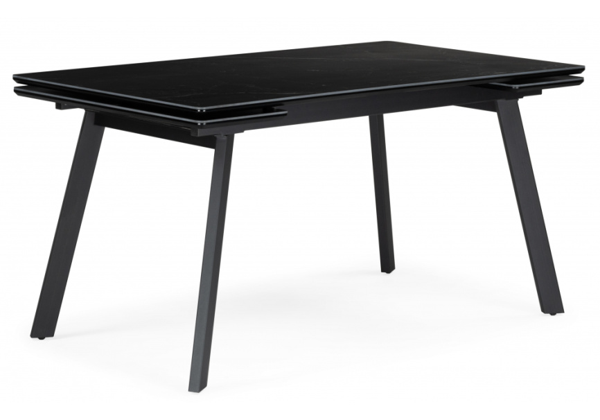 Керамический стол Норман 140(200)х80 черный мрамор shakespeare black / черный фото 1