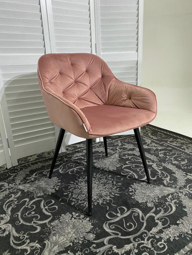 Стул BREEZE BLUVEL-52 PINK/ черный каркас, велюр М-City фото 9
