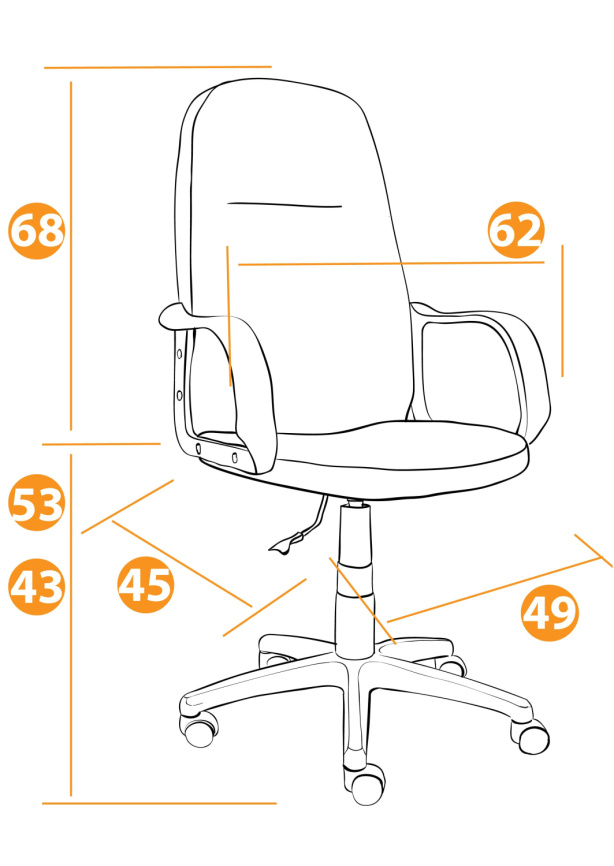 Кресло Лидер/Leader флок , коричневый, 6 фото 2