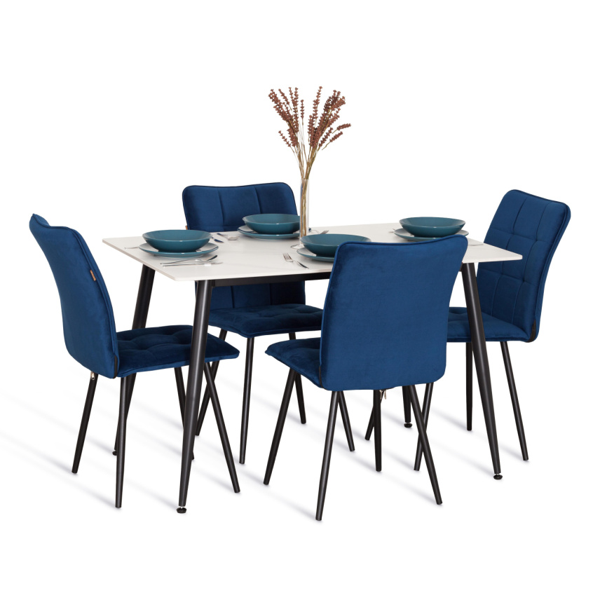 Стул обеденный Bari LT, велюр, Blue (синий), 41х55х89 см фото 8
