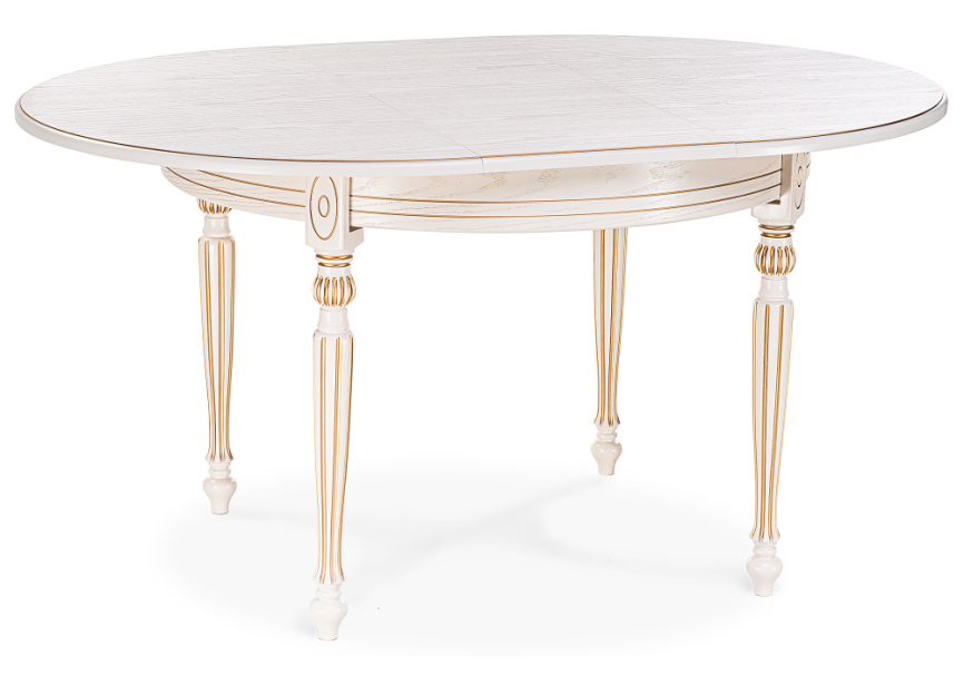 Стол деревянный Брейзер молочный / золото фото 3