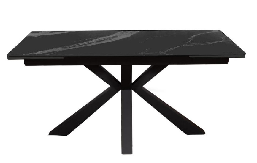 Стол DikLine SFE160 Керамика Черный мрамор/подстолье черное/опоры черные (2 уп.) фото 4